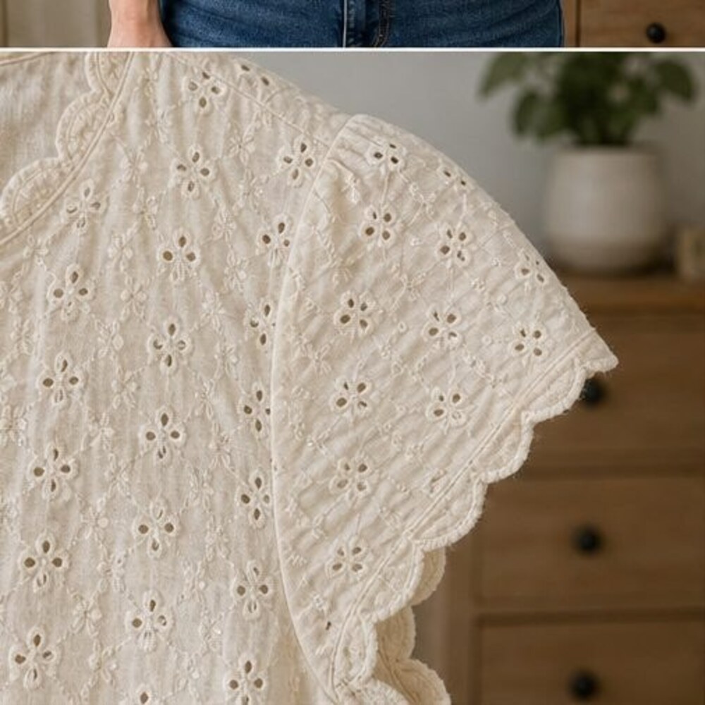 Ivory Smocked Top - Picture 5 of 6
